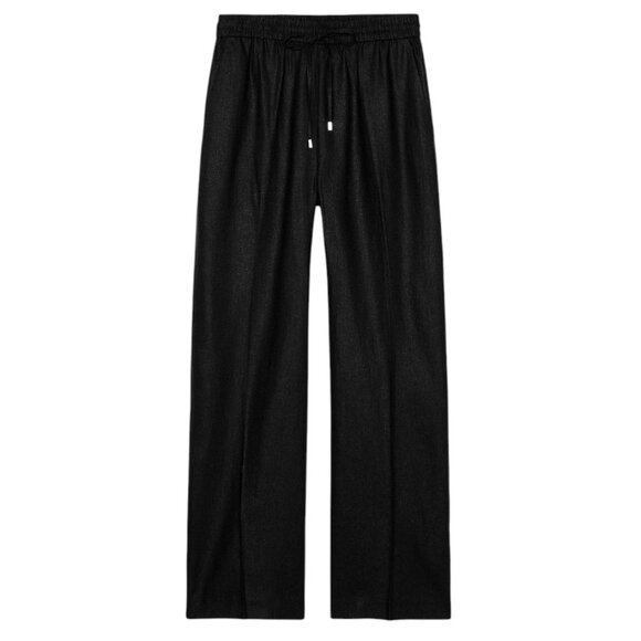Zara Linen Blend Straight Trousers - Picture 1 of 10